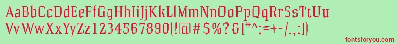 Hammrg Font – Red Fonts on Green Background