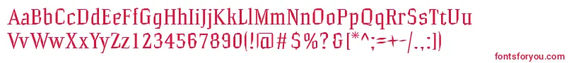 フォントHammrg – 赤い文字