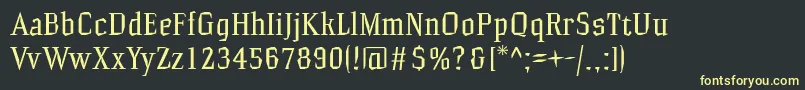 Hammrg Font – Yellow Fonts on Black Background