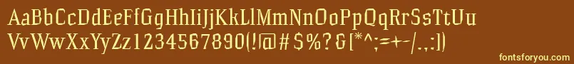 Hammrg Font – Yellow Fonts on Brown Background