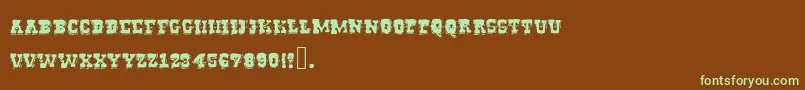 Mejiko-fontti – vihreät fontit ruskealla taustalla