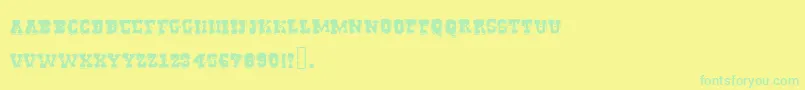 Mejiko Font – Green Fonts on Yellow Background