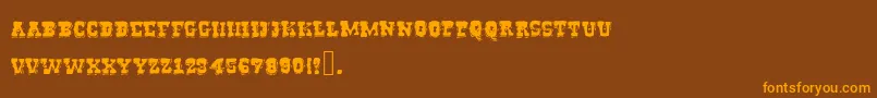 Mejiko Font – Orange Fonts on Brown Background