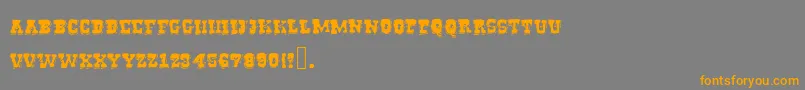 Mejiko Font – Orange Fonts on Gray Background