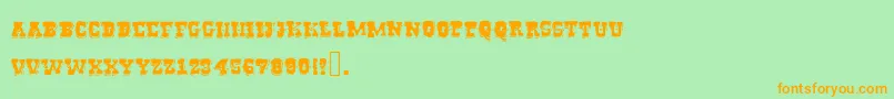Mejiko Font – Orange Fonts on Green Background