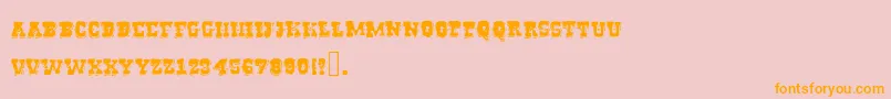 Mejiko Font – Orange Fonts on Pink Background