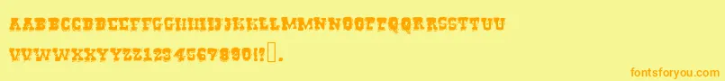 Mejiko Font – Orange Fonts on Yellow Background