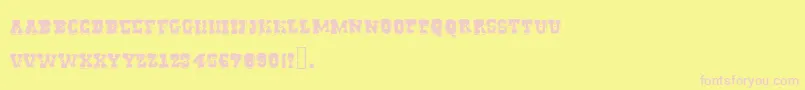 Mejiko Font – Pink Fonts on Yellow Background