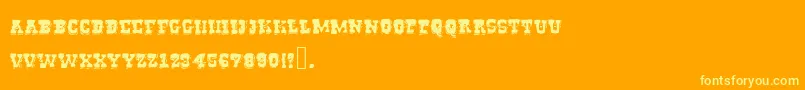 Mejiko Font – Yellow Fonts on Orange Background