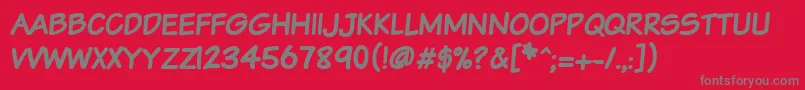 Vtcsundaykomixcapsbold Font – Gray Fonts on Red Background