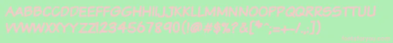 Vtcsundaykomixcapsbold Font – Pink Fonts on Green Background