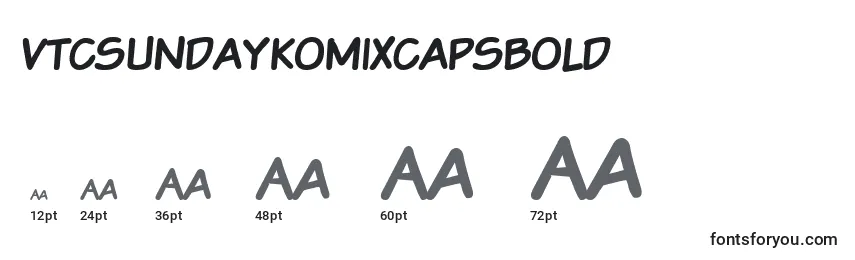 Размеры шрифта Vtcsundaykomixcapsbold