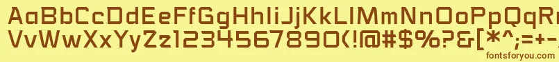 VoiceactivatedbbReg Font – Brown Fonts on Yellow Background