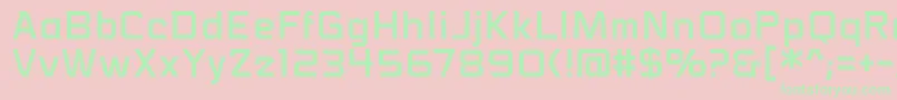 Czcionka VoiceactivatedbbReg – zielone czcionki na różowym tle