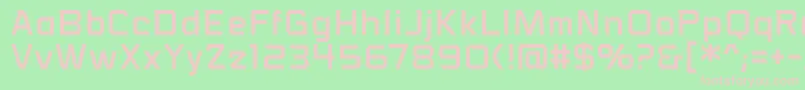 VoiceactivatedbbReg Font – Pink Fonts on Green Background