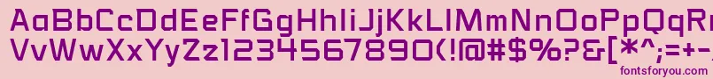 Fonte VoiceactivatedbbReg – fontes roxas em um fundo rosa