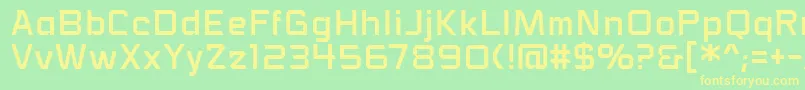 VoiceactivatedbbReg Font – Yellow Fonts on Green Background