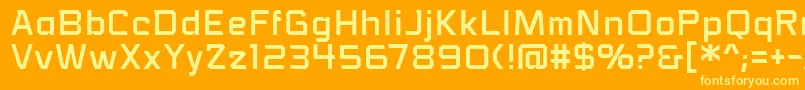 フォントVoiceactivatedbbReg – オレンジの背景に黄色の文字
