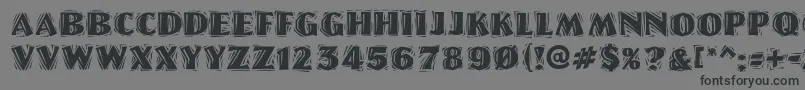LinoletterCutRaggedRegular-Schriftart – Schwarze Schriften auf grauem Hintergrund