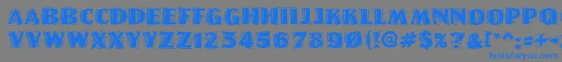 fuente LinoletterCutRaggedRegular – Fuentes Azules Sobre Fondo Gris
