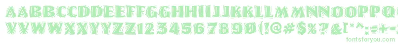LinoletterCutRaggedRegular-fontti – vihreät fontit