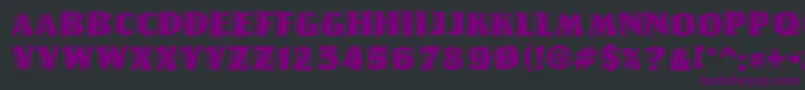 LinoletterCutRaggedRegular Font – Purple Fonts on Black Background