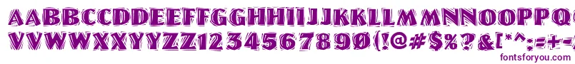 LinoletterCutRaggedRegular-fontti – violetit fontit