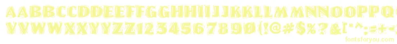 LinoletterCutRaggedRegular Font – Yellow Fonts