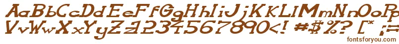 Więcej informacji o czcionce SerifonwideItalic Czcionka SerifonwideItalic – brązowe czcionki