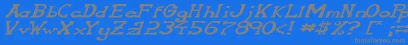 Czcionka SerifonwideItalic – szare czcionki na niebieskim tle