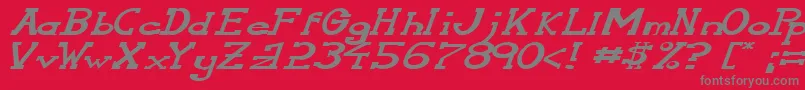 Czcionka SerifonwideItalic – szare czcionki na czerwonym tle