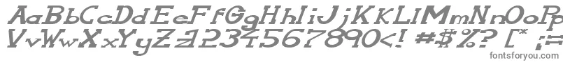 SerifonwideItalic-Schriftart – Graue Schriften auf weißem Hintergrund