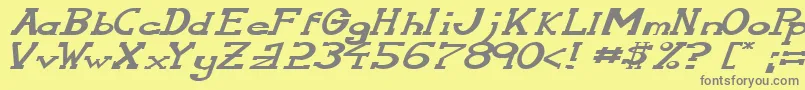 SerifonwideItalic-Schriftart – Graue Schriften auf gelbem Hintergrund