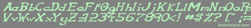 SerifonwideItalic-Schriftart – Grüne Schriften auf grauem Hintergrund