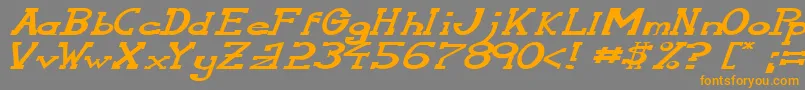 Шрифт SerifonwideItalic – оранжевые шрифты на сером фоне