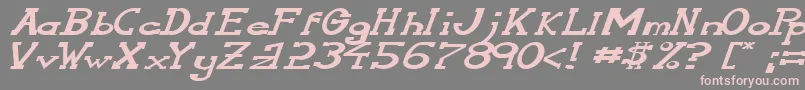 Шрифт SerifonwideItalic – розовые шрифты на сером фоне