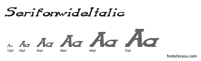 Größen der Schriftart SerifonwideItalic