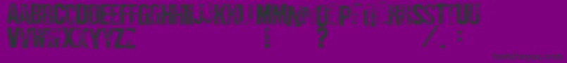 DepressionistThree-fontti – mustat fontit violetilla taustalla