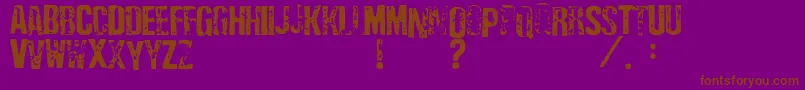 DepressionistThree Font – Brown Fonts on Purple Background