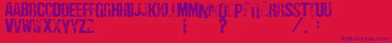 DepressionistThree Font – Purple Fonts on Red Background