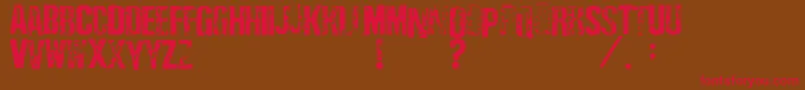 DepressionistThree Font – Red Fonts on Brown Background