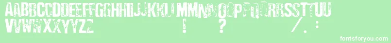 DepressionistThree Font – White Fonts on Green Background