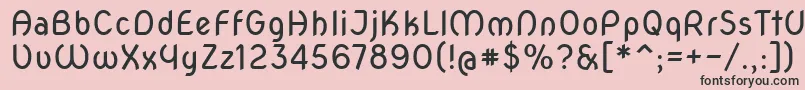 Novaoval Font – Black Fonts on Pink Background