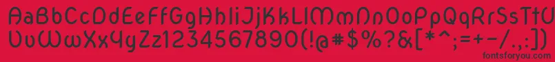 Novaoval Font – Black Fonts on Red Background