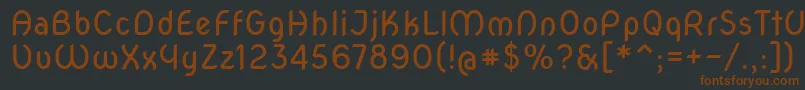 Czcionka Novaoval – brązowe czcionki na czarnym tle