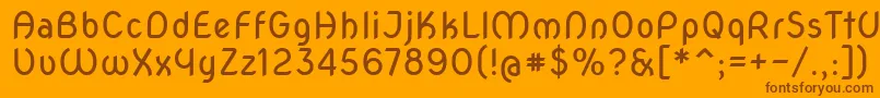 Novaoval Font – Brown Fonts on Orange Background