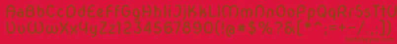 Novaoval Font – Brown Fonts on Red Background
