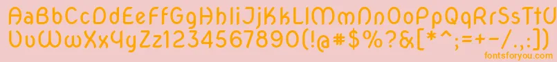 Novaoval Font – Orange Fonts on Pink Background