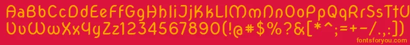 Novaoval Font – Orange Fonts on Red Background