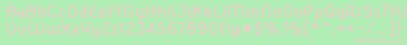 Novaoval Font – Pink Fonts on Green Background